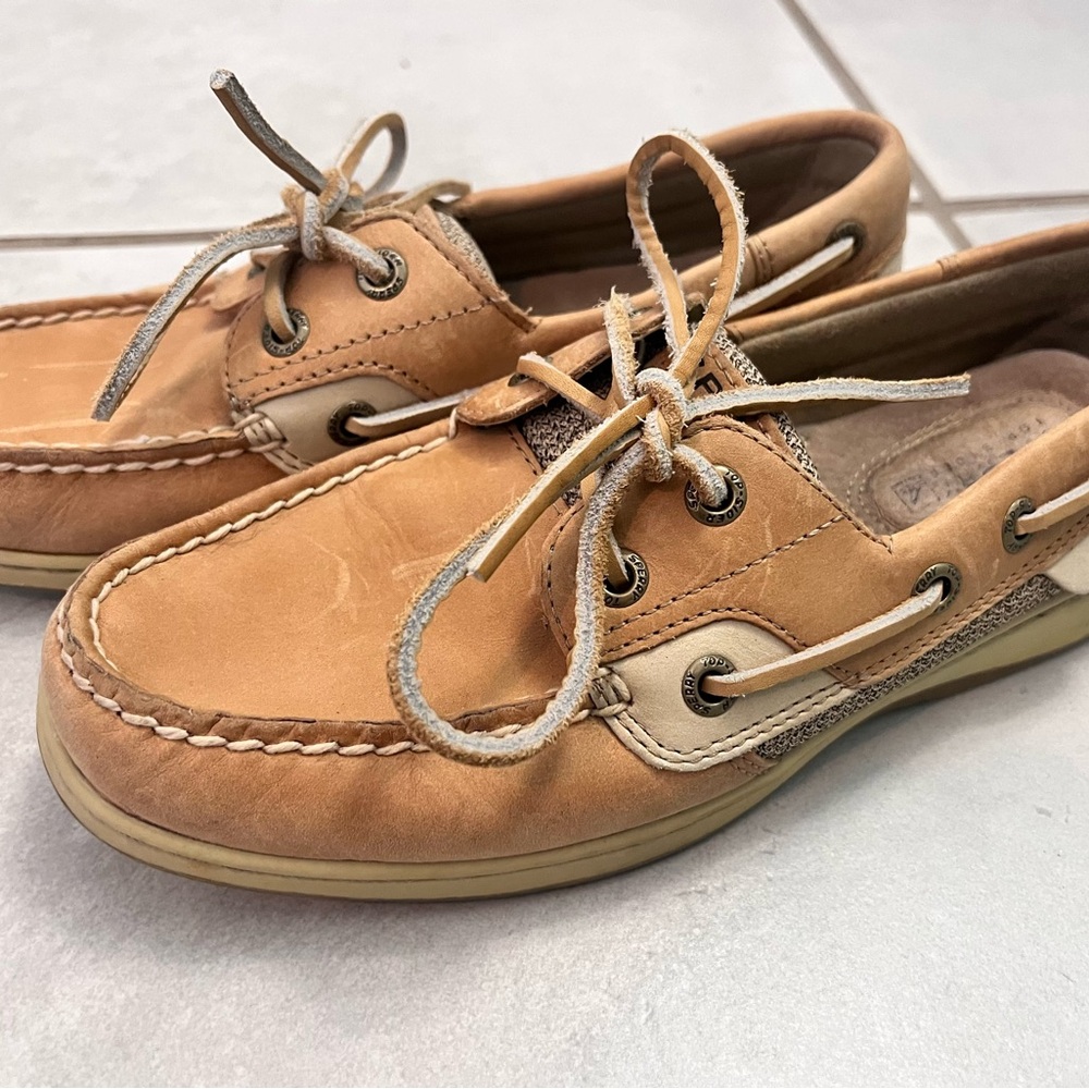 Women's Tan Sperry Boat Shoes